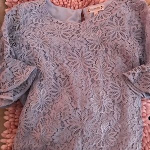 Nanette Lepore Lilac Iris Bliss 3/4 Sleeve Lace